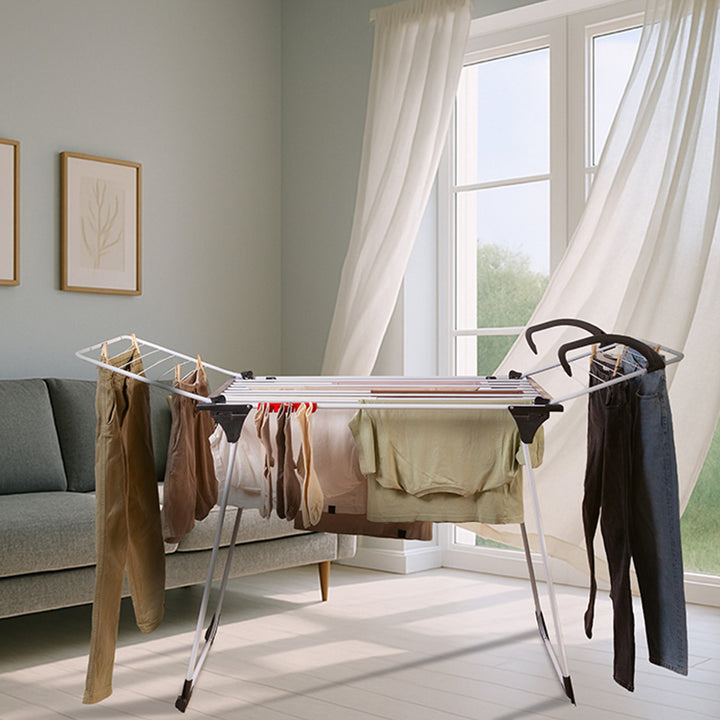 Vileda Premium 2-i-1 torkställ med låsbar vinge