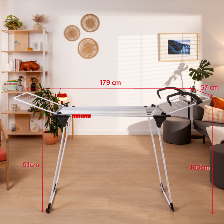 Vileda Premium 2-i-1 torkställ med låsbar vinge