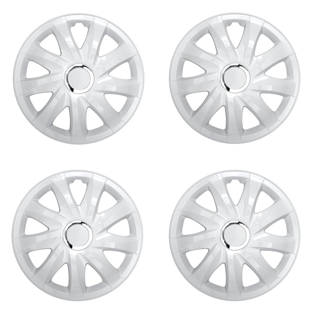 Universal navkapslar 16" NRM DRIFT vit lack press-on 4 st
