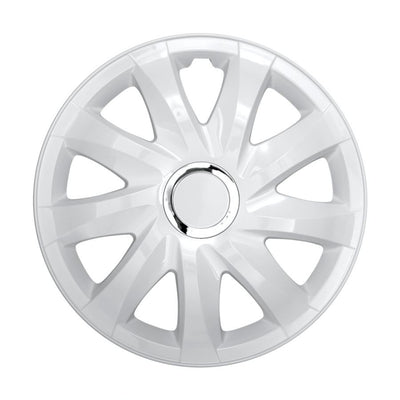 Universal navkapslar 16" NRM DRIFT vit lack press-on 4 st
