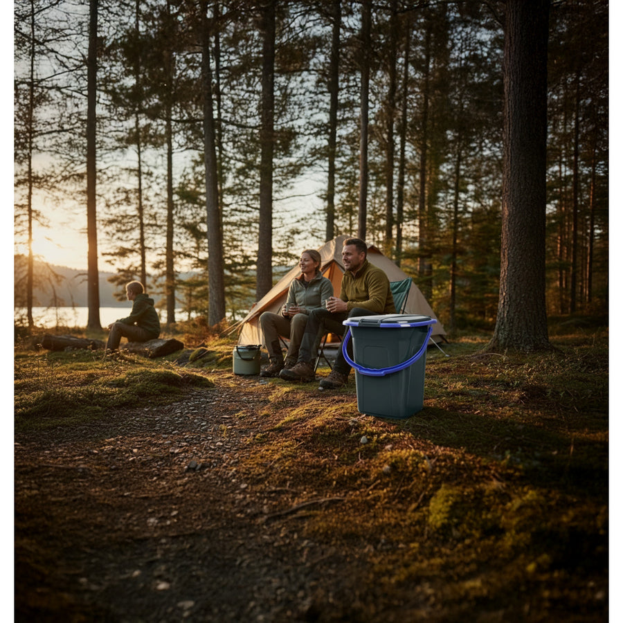 GreenBlue GB320BB svart och marinblå resetoalett