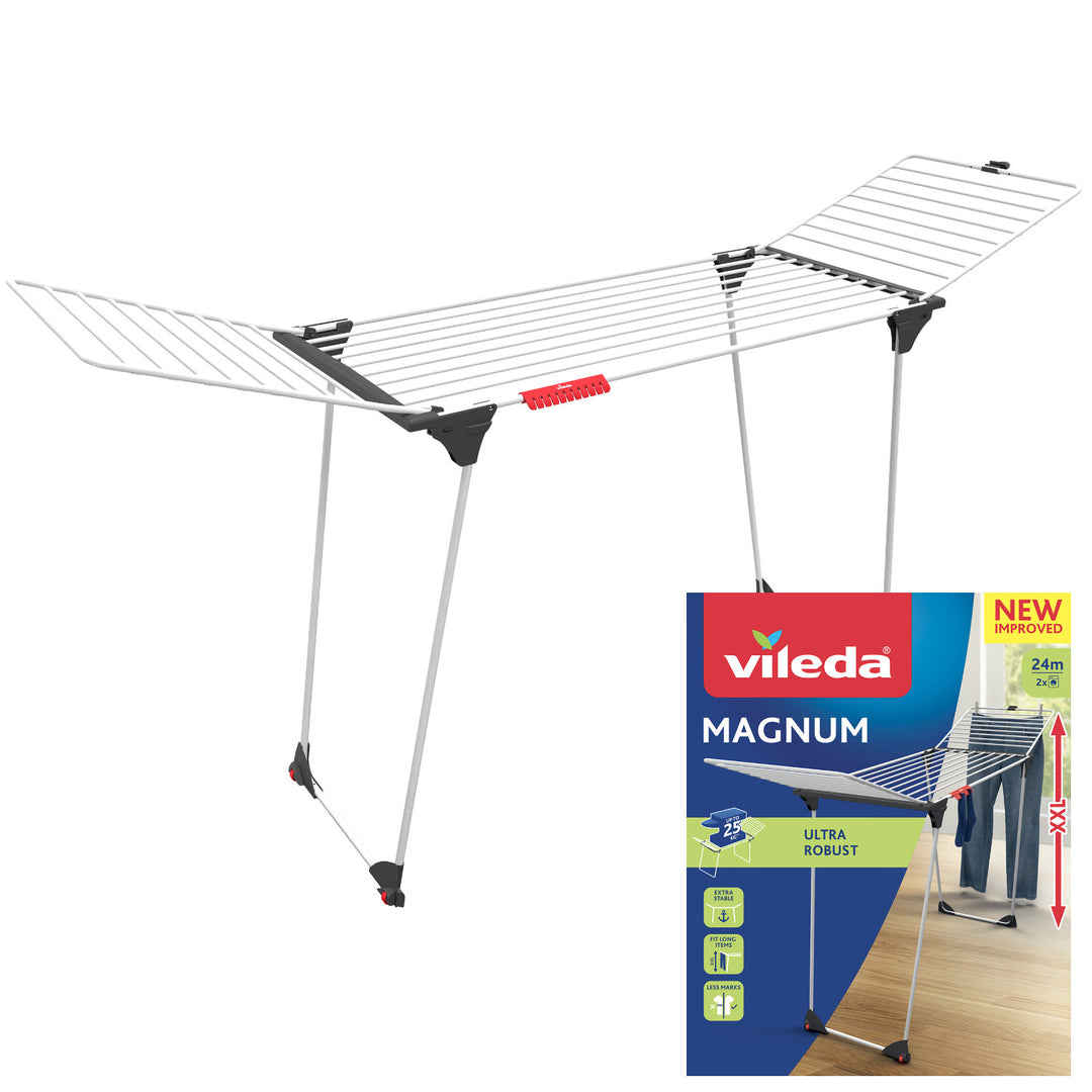 Vileda Magnum stående tvättställning, torkyta 24 m², XXL-stålvajrar