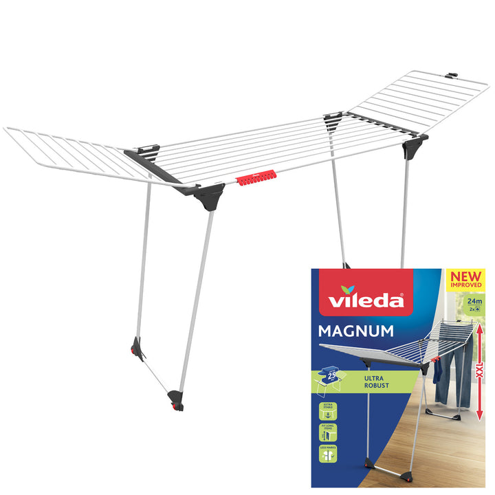 Vileda Magnum stående tvättställning, torkyta 24 m², XXL-stålvajrar