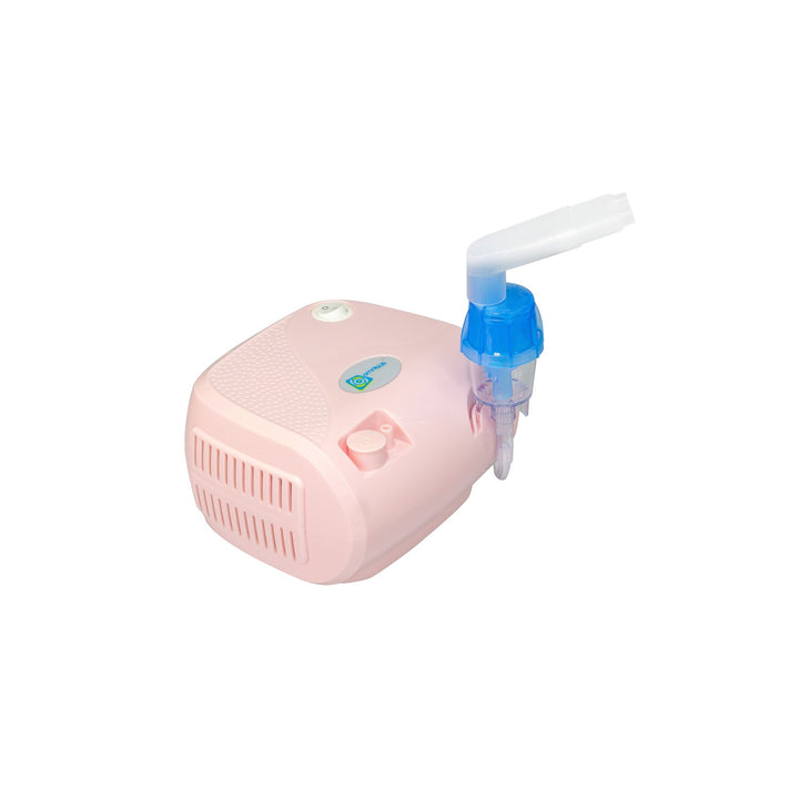 Omnibus-inhalator, kontinuerlig drift, 2 masker, reservfilter, rosa pulver, BR-CN116B