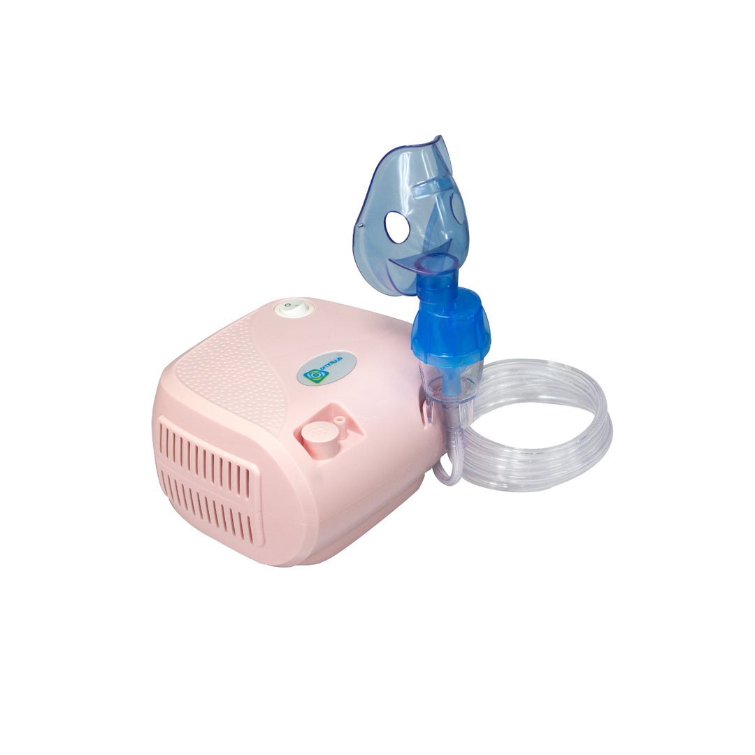 Omnibus-inhalator, kontinuerlig drift, 2 masker, reservfilter, rosa pulver, BR-CN116B