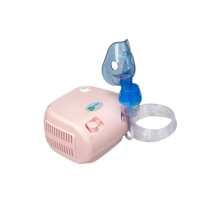 Omnibus-inhalator, kontinuerlig drift, 2 masker, reservfilter, rosa pulver, BR-CN116B