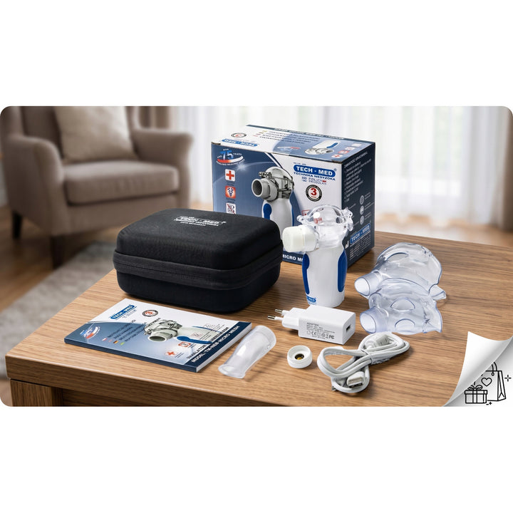Membraninhalator med flödesreglering – Tech-Med MICRO MESH