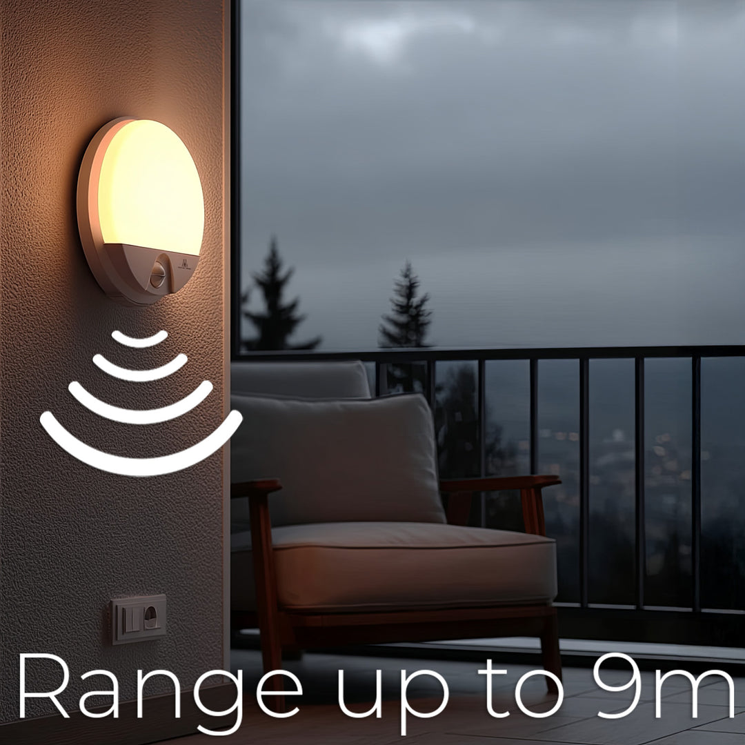 Infraröd rörelsedetektor LED-lampa MCE291 W 1100lm 15W IP54 Maclean Energy färg vit