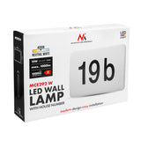 Maclean LED-lampa, husnummer, med skymningssensor, vit, max 10 W, IP65, neutral färg (4000 K), max 1000 lm, MCE292 W
