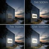 Maclean LED-lampa, husnummer, med skymningssensor, vit, max 10 W, IP65, neutral färg (4000 K), max 1000 lm, MCE292 W