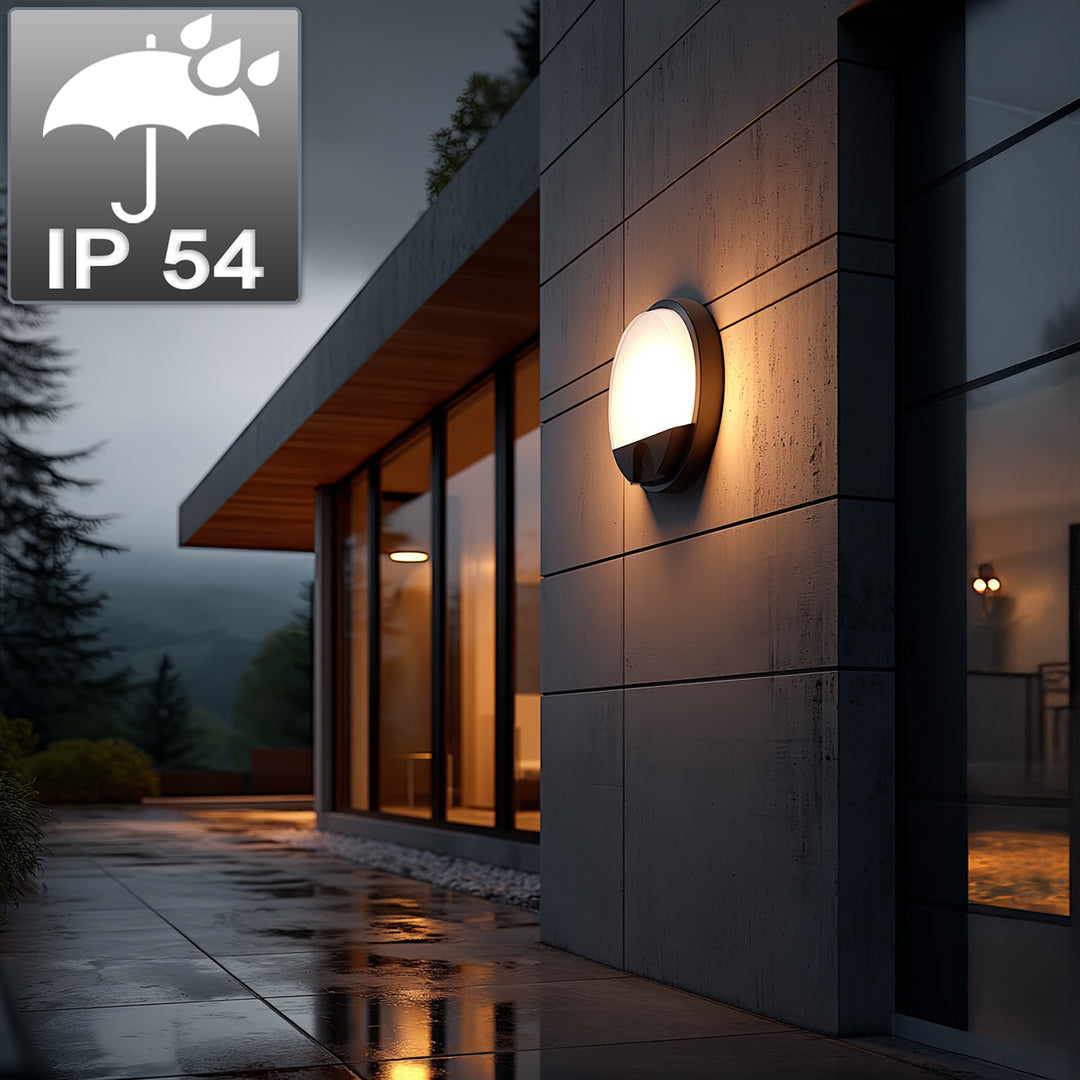 Infraröd rörelsedetektor LED-lampa MCE291 GR 1100lm 15W IP54 Maclean Energy färg grå