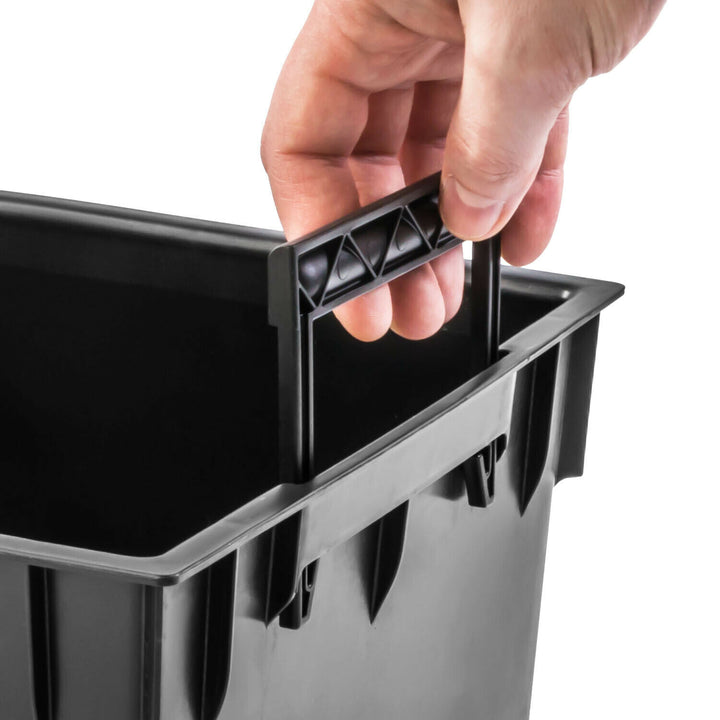 Hög kruka med tank, naturlig rottingeffekt Prosperplast Rato Square DRTS170-S433 - antracit