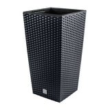Hög kruka med tank, naturlig rottingeffekt Prosperplast Rato Square DRTS170-S433 - antracit