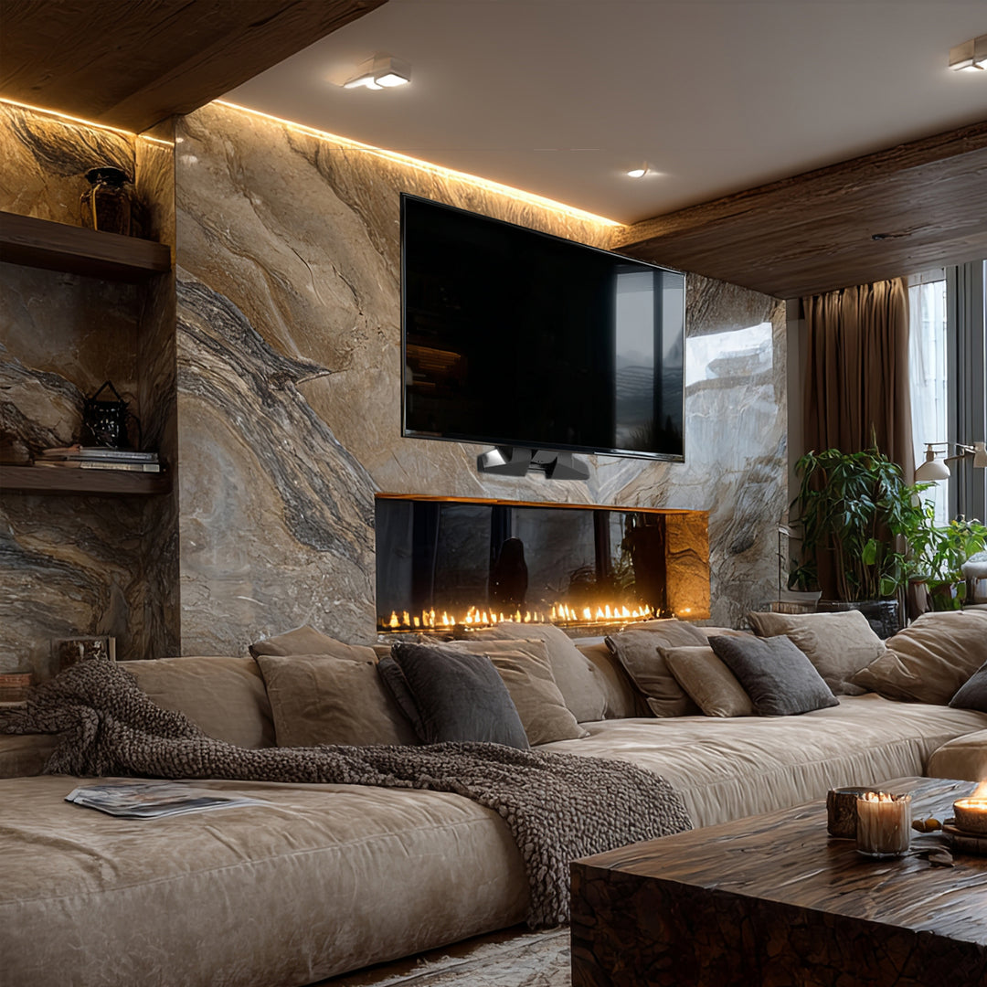 Maclean MC-891 Elektrisk TV-Väggfäste Inkl. Fjärrkontroll Höjdjustering För Montering Över Spisen 37–70 Tum Max. VESA 600 x 400 Till 35 kg