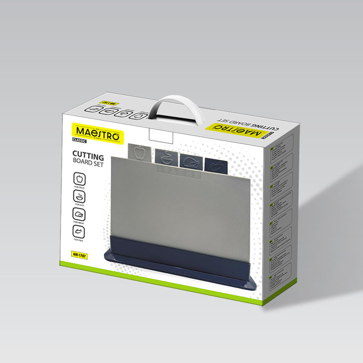 Maestro MR1787 Skärbräda Med Symbolkodad Vändbar Plastsats 4 PCS Diskmaskinssäker