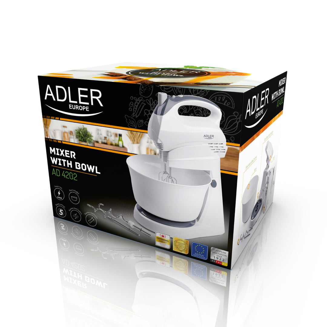 Handblandare med roterande skål med motor Adler AD 4202
