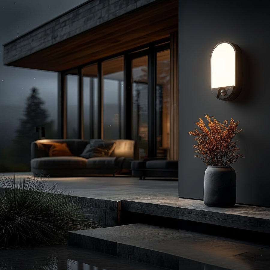 Maclean MCE340 infraröd sensor LED vägglampa Motion Dusk Sensor Light Lighting Energy Saving