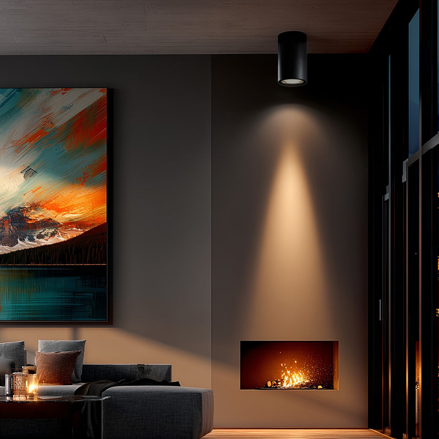 Halogen spotlight GU10 MCE422, 80x115mm, aluminium, färg svart