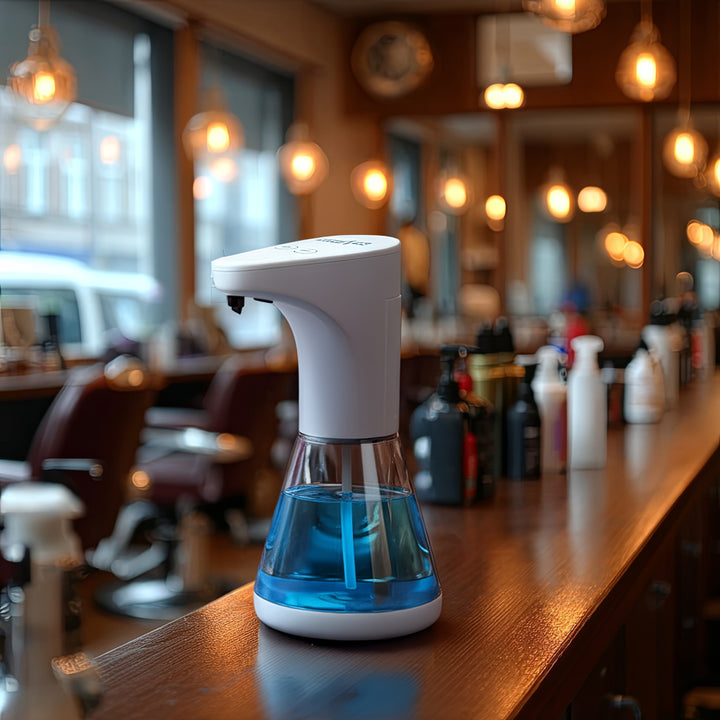 Automatisk dispenser för behållare för flytande tvålar, desinfektionsmedel och geler Promedix PR-530 480ml för 4 AA-batterier