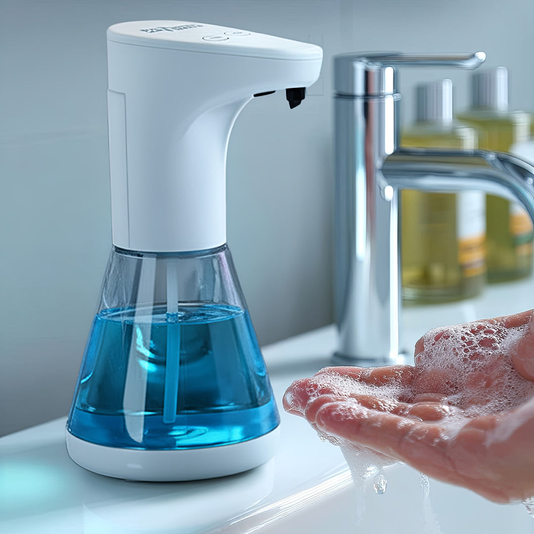 Automatisk dispenser för behållare för flytande tvålar, desinfektionsmedel och geler Promedix PR-530 480ml för 4 AA-batterier