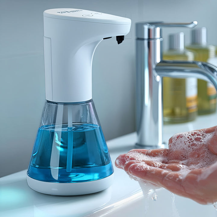 Automatisk dispenser för behållare för flytande tvålar, desinfektionsmedel och geler Promedix PR-530 480ml för 4 AA-batterier