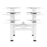 Dubbelt höj- och sänkbart elektriskt skrivbord Ergo Office, maxhöjd 128 cm, max 125 kg x2, utan sätesdel (2 delar), vit, ER-404W