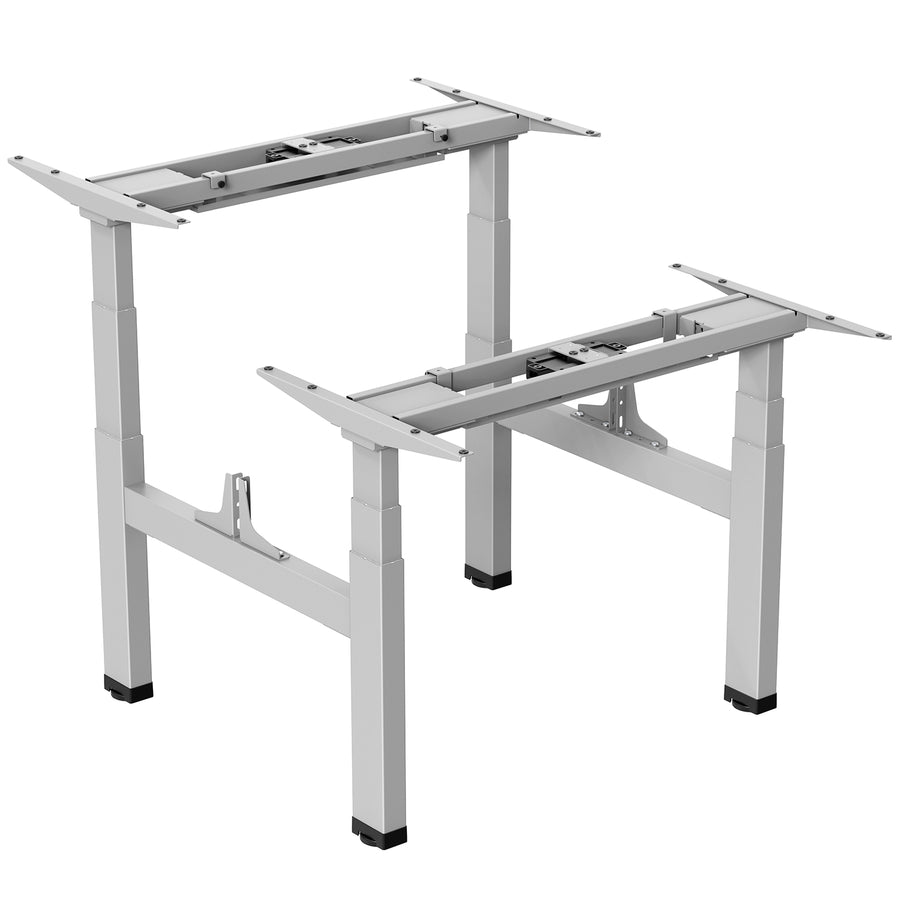 Dubbelt höj- och sänkbart elektriskt skrivbord Ergo Office, maxhöjd 128 cm, max 125 kg x2, utan bordsskiva (2 delar), grått, ER-404G