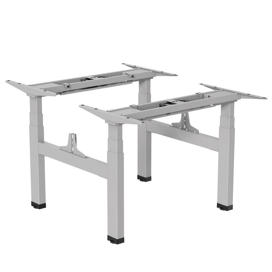 Dubbelt höj- och sänkbart elektriskt skrivbord Ergo Office, maxhöjd 128 cm, max 125 kg x2, utan bordsskiva (2 delar), grått, ER-404G