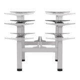 Dubbelt höj- och sänkbart elektriskt skrivbord Ergo Office, maxhöjd 128 cm, max 125 kg x2, utan bordsskiva (2 delar), grått, ER-404G