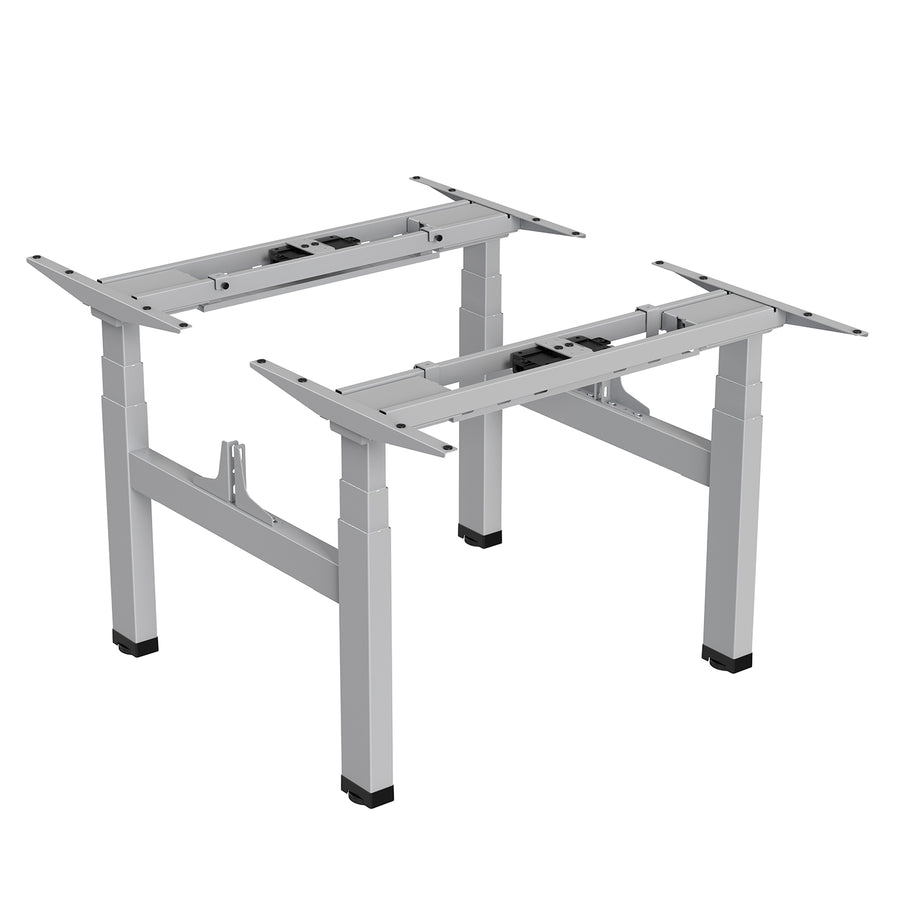 Dubbelt höj- och sänkbart elektriskt skrivbord Ergo Office, maxhöjd 128 cm, max 125 kg x2, utan bordsskiva (2 delar), grått, ER-404G