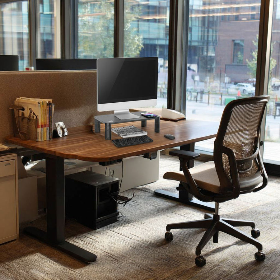 Ergo Office skärmstativ, justerbart, med trådlös Qi-laddare, max 20 kg, 17-32", ER-415