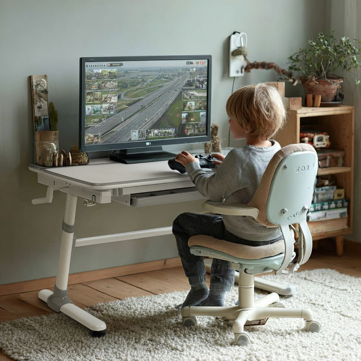 Ergo Office ergonomiskt höj- och sänkbart skrivbord för barn, grått, max 100 kg, ER-417 2cz