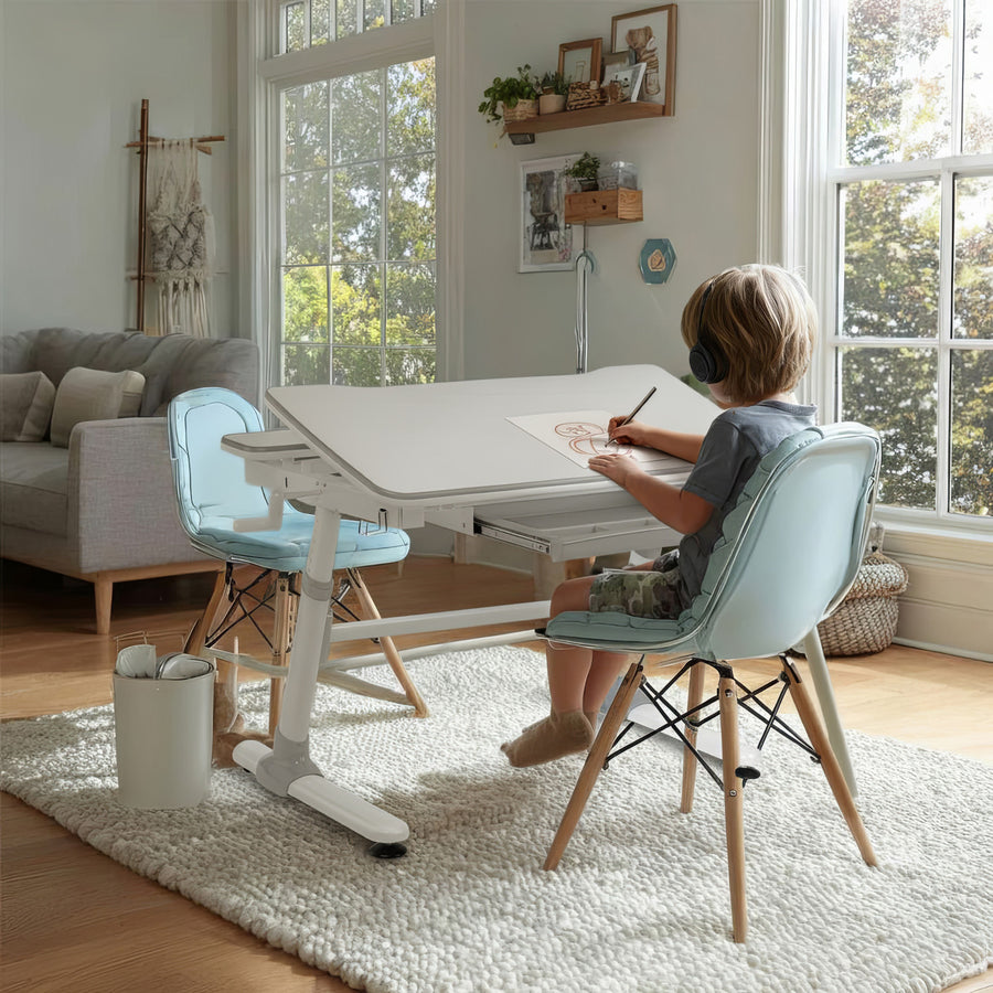 Ergo Office ergonomiskt höj- och sänkbart skrivbord för barn, grått, max 100 kg, ER-417 2cz