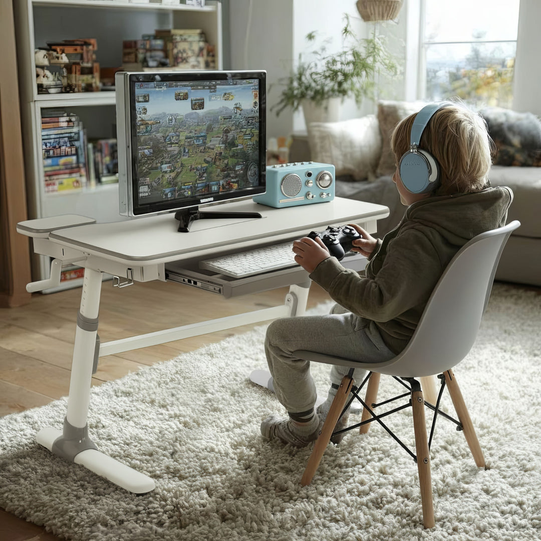 Ergo Office ergonomiskt höj- och sänkbart skrivbord för barn, grått, max 100 kg, ER-417 2cz