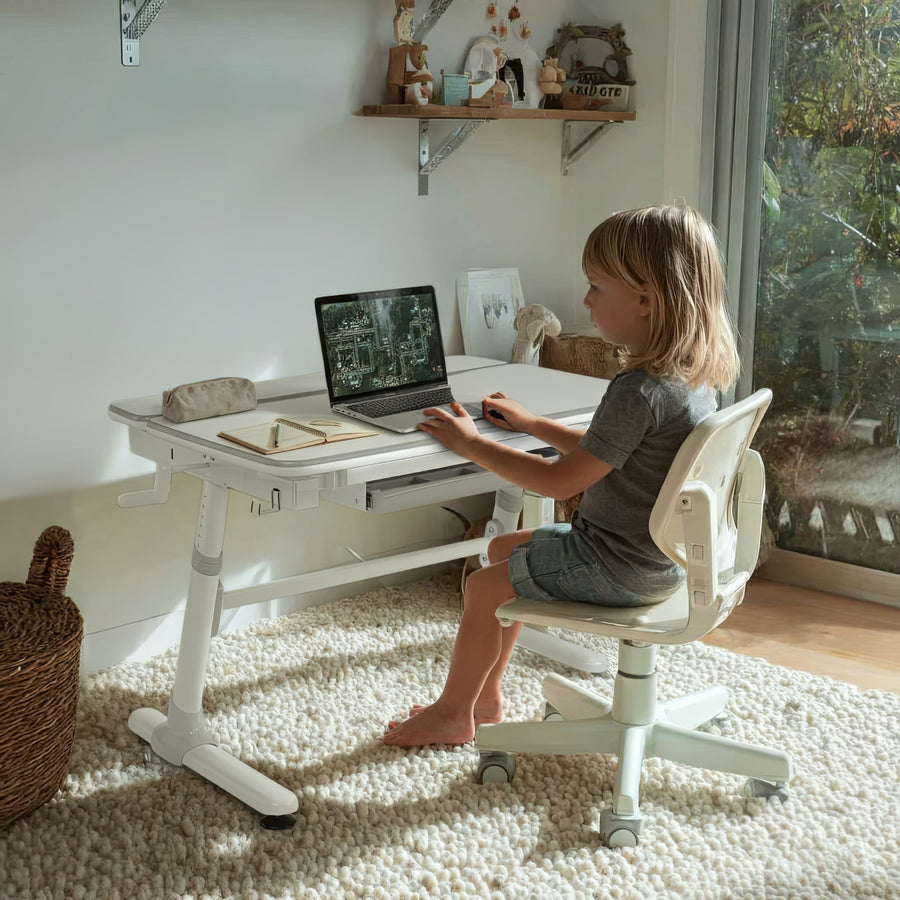 Ergo Office ergonomiskt höj- och sänkbart skrivbord för barn, grått, max 100 kg, ER-417 2cz