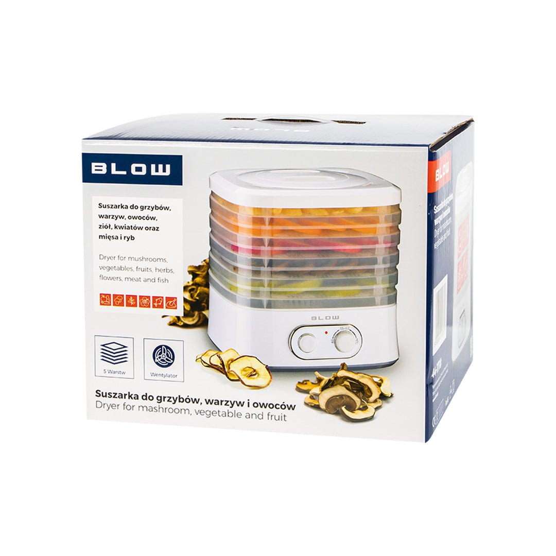 Blow 44-171 # - Mattorkare för svamp, grönsaker, frukt, kött och fisk - 240W - 5 lager