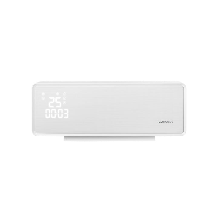 Keramisk värmare med fjärrkontroll, LED-display, fläkt, timer, 2000 W oscillation, upp till 20 m2, Concept QH4000