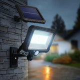 Maclean MCE438 LED Strålkastare Med Rörelsesensor Strålkastare Sol Vägglampa Skymningssensor Sollampa IP44 5 W 400 Lumen 6000 K Kall Vit (1 x styck) [Energiklass A++]