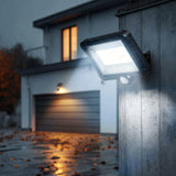 Maclean MCE438 LED Strålkastare Med Rörelsesensor Strålkastare Sol Vägglampa Skymningssensor Sollampa IP44 5 W 400 Lumen 6000 K Kall Vit (1 x styck) [Energiklass A++]