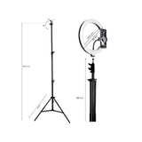 TRACER RING 30cm Ringljus med 210cm Stativ - Perfekt för Professionell Belysning
