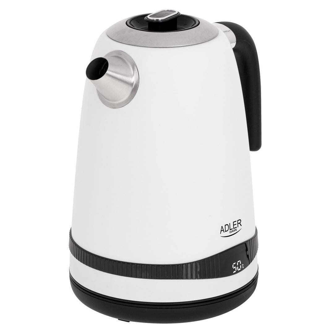 Adler vattenkokare, trådlös, LCD-display, 2200 W, 1,7 l, AD 1295w