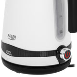 Adler vattenkokare, trådlös, LCD-display, 2200 W, 1,7 l, AD 1295w