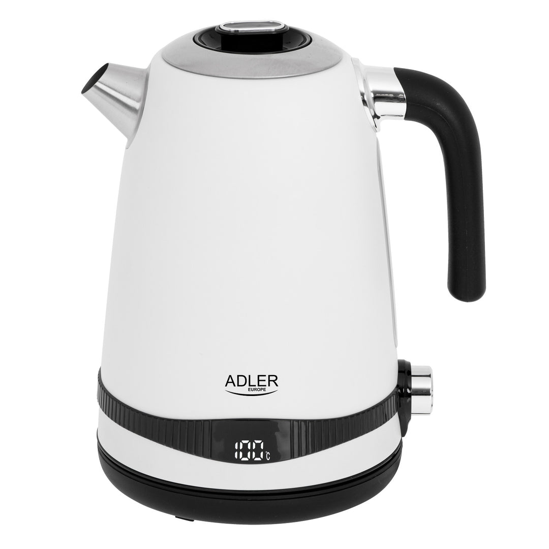 Adler vattenkokare, trådlös, LCD-display, 2200 W, 1,7 l, AD 1295w
