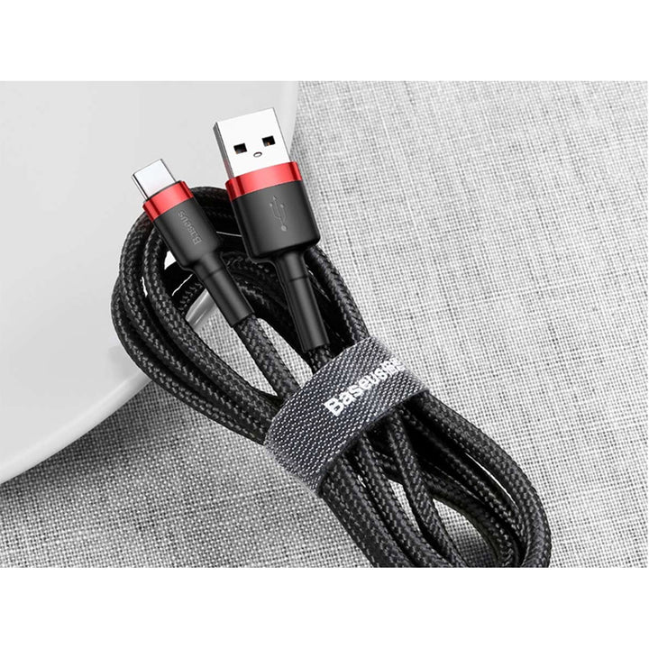 Baseus-kabel, USB typ C, längd 50 cm, 3A, svart, BASKBK46595