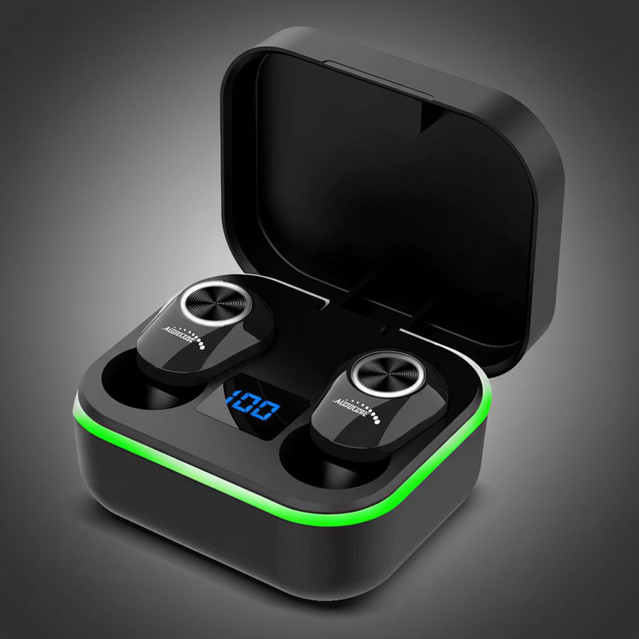 TWS BT 5.1 Audiocore öronsnäckor med 300 mAh laddningsbas, 30 mAh hörlurar, svart AC580