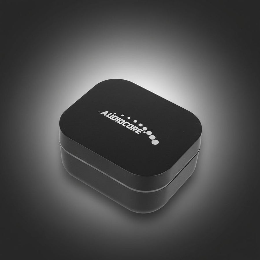 TWS BT 5.1 Audiocore öronsnäckor med 300 mAh laddningsbas, 30 mAh hörlurar, svart AC580