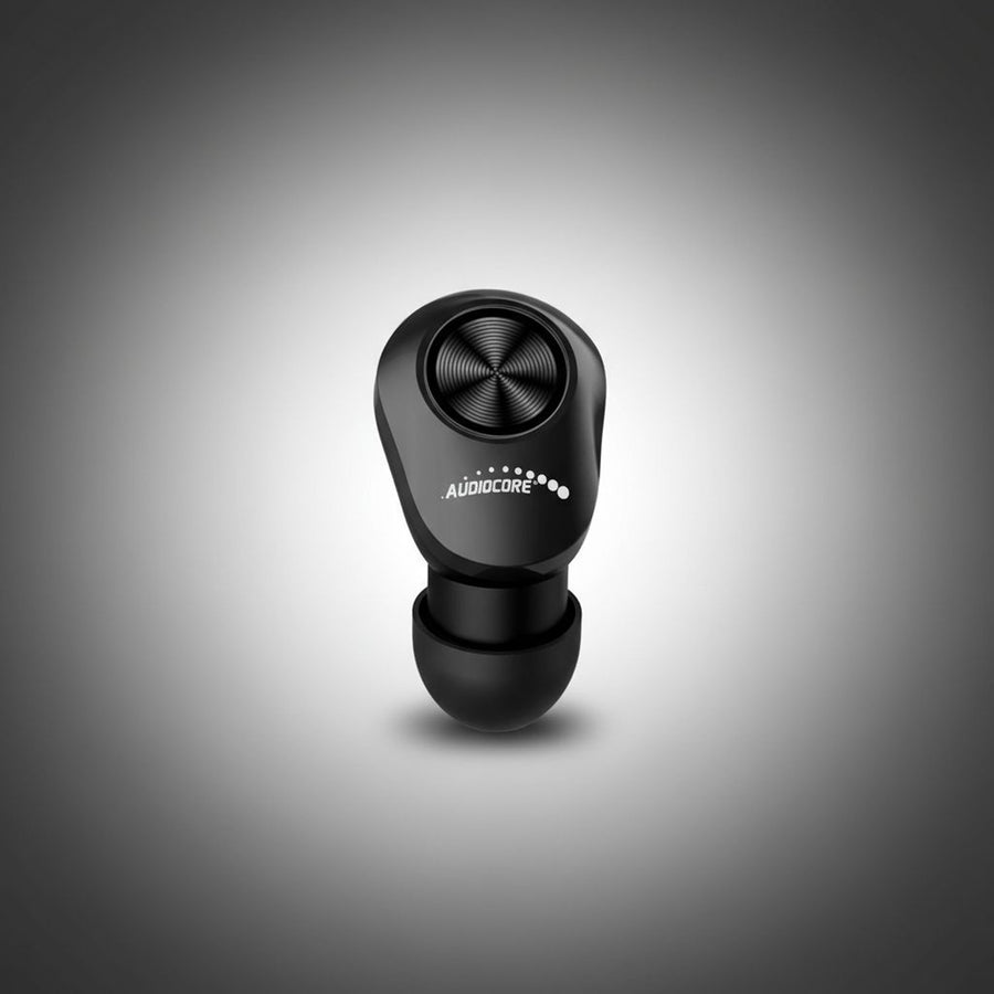 TWS BT 5.1 Audiocore öronsnäckor med 300 mAh laddningsbas, 30 mAh hörlurar, svart AC580