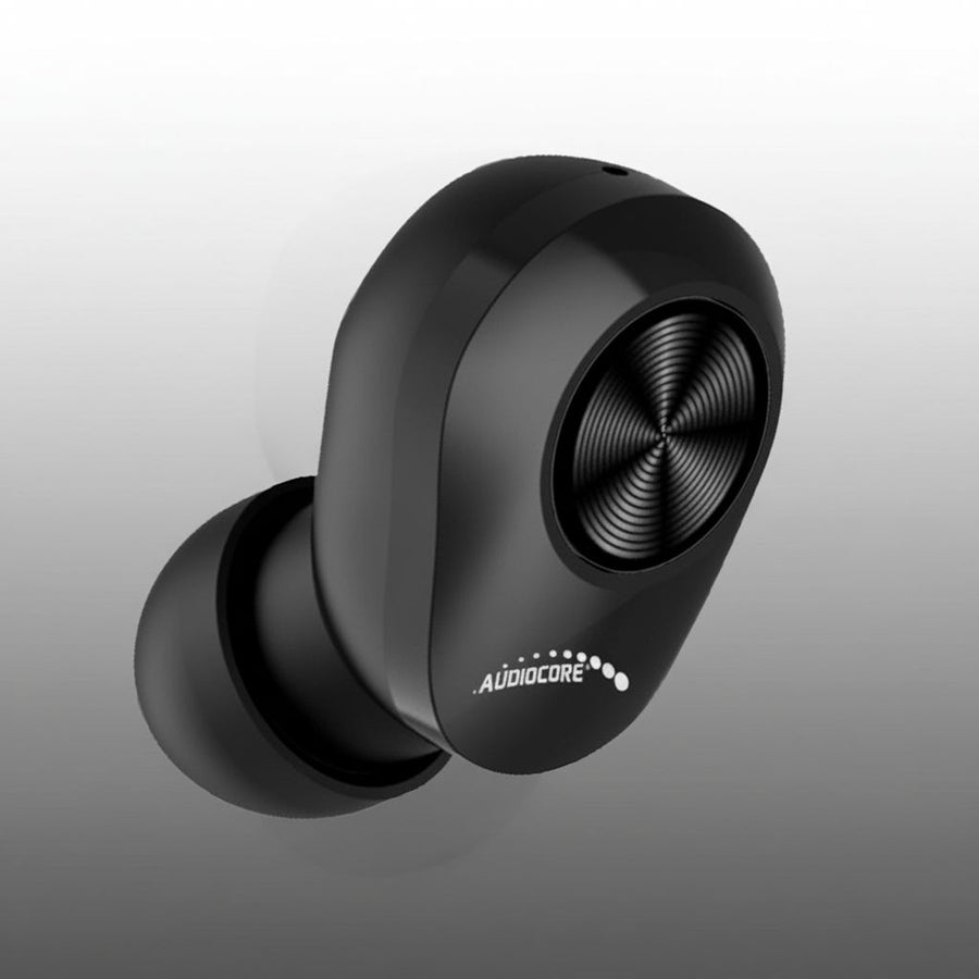 TWS BT 5.1 Audiocore öronsnäckor med 300 mAh laddningsbas, 30 mAh hörlurar, svart AC580