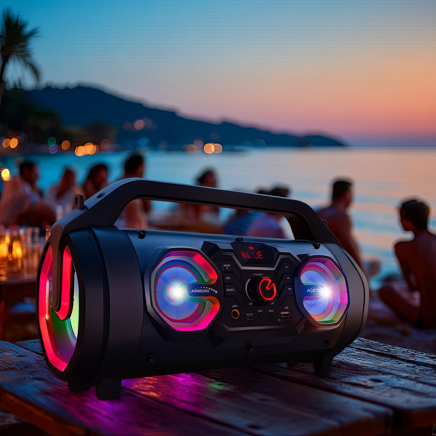 Audiocore bazooka bärbar högtalare, bluetooth 5.0, FM-radio, mikrokort, SDIPX4, 2000mAh, AC875