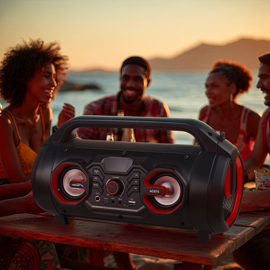 Audiocore bazooka bärbar högtalare, bluetooth 5.0, FM-radio, mikrokort, SDIPX4, 2000mAh, AC875